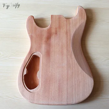 ST el-guitar krop solid okoumé træ guitar krop med afhentning hul ufærdige DIY guitar tønde el-guitar accessoriesS