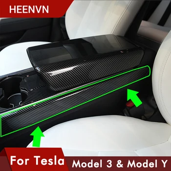 Heenvn Model3 Bil Carbon Fiber ABS Side Trim For Tesla Model 3 Tilbehør Beskyttelse Side Protector Cover Model Y ModelY Tre