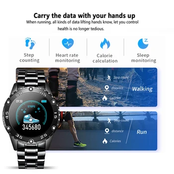 LIGE Mænd, Smart Ur pulsmåling Smartwatch Vandtæt Fitness Tracker Skridttæller Sport Smart Ur Mænd til Android, ios