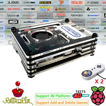 Raspberry PI Model 3 B+ Plus Arcade Konsol Retropie Fuld DIY Kit 128GB 18000+ Spil Tilpasset Retropie Emulering Station ES