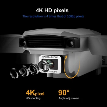 JINGHENG Nye RC Drone 4K HD-Kamera Professionel luftfotografering WIFI FPV Sammenklappelig Quadcopter Ravity Sensor Kid ' s Gave Legetøj