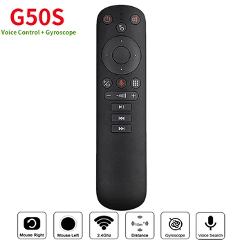 G50S IR-Læring Stemme Fjernbetjening Smart Voice Assistant Mikrofon Air Mouse 2,4 G Wireless Gyroskop Kontrol til Android TV Box PC