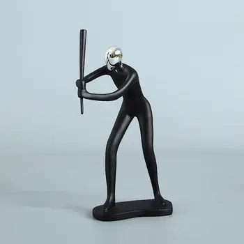 [Håndværk] Moderne Abstrakte Skulptur bordtennis Ping-pong-afspiller figur model Statue, Art Udskæring Harpiks Figur Hjem Dekorationer