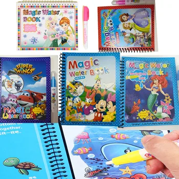 Nye Disney-Figur Legetøj Magiske Vand Tegning Bøger Gentagen Brug af Vand Maleri Bog Arly Uddannelse Legetøj til Baby Fødselsdag