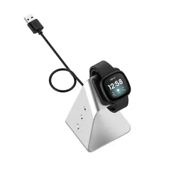 Desktop Dock Station Oplader Adapter Versa3 Smartwatch Base Indehaveren USB Opladning Kabel Ledning Stå For Fitbit Forstand Versa 3 Se