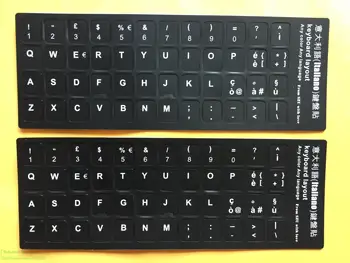 100pcs/masse italiensk Tastatur Mærkat Italien Alfabet Til bærbar desktop-tastaturer Klistermærker 11.6 12 13.3 14 15.4 17.3 tommer tastatur