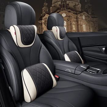 For Mercedes-Benz, Maybach S-Klasse hovedstøtte Luksus bil Puder Bil Rejser Nakken Resten Puder sædehynde Støtte Napa læder