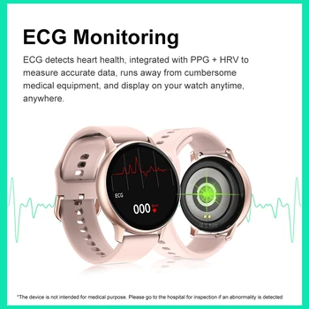 EEFTERKOMMERE DT88 pro smart ur kvinder EKG-ip67 vandtæt 1,2 tommer skærm puls, blodtryk til android, ios ur