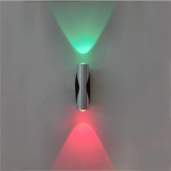 2W LED-Mini-Op Ned væglampe Badeværelse med Dobbelt Glas Hoved for Belysning i Hjemmet Soveværelse Stue Korridor Lampe AC85-265V