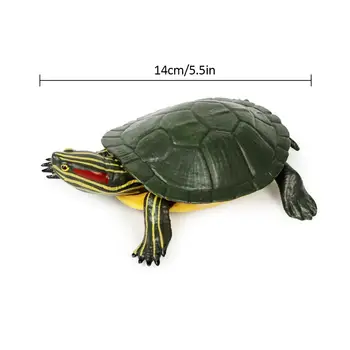 5.5 tommer Klassiske Brasilianske Sea Life Dyr havskildpadde Model Rød-Eared Skyderen Action Figurer Naturtro Pædagogisk Legetøj For Børn