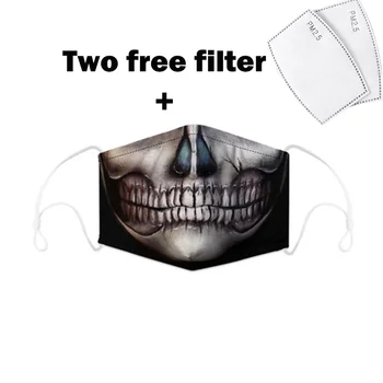 Mode Udskrivning af Genanvendelige Sjove PM2.5 Filter Munden ansigtsmaske Unisex Sød 3D Munden Dæmpe Maske Vindtæt Åndbar Sport Masker