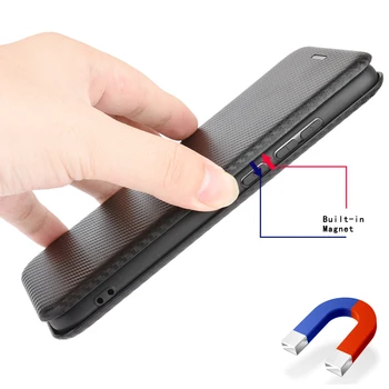 Carbon Fiber Magnetisk Flip taske til Samsung Galaxy Note 20 10 Pro S20 Ultra S10 5G Plus S10e A51-A71-A31 A21S A20 A01 Book Shell