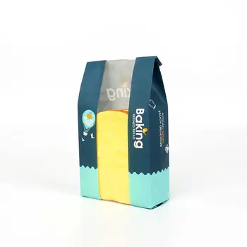 Nye 20 pc ' er Olie-bevis mad pose med vindue Bagning Emballage Donut Fritid Mad brødposer Toast Taske Trykt Pakke til Bageri