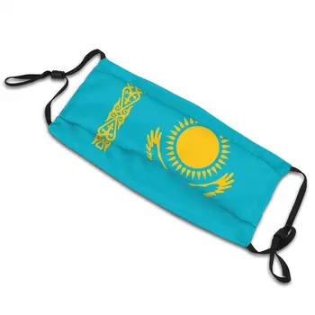 Flag Kasakhstan Vaskbar Unisex Voksen Mund Ansigt Maske Anti Haze Støvtæt Beskyttelse Cover Respirator Munden-Dæmpe