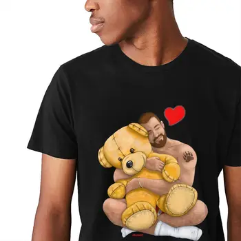 Rund Hals Knus Gay Bear Art Stolthed Grrr LGBT-T-shirt Hip Hop Mandlige Naturlige Bomuld, T-Shirt Design For Unisex