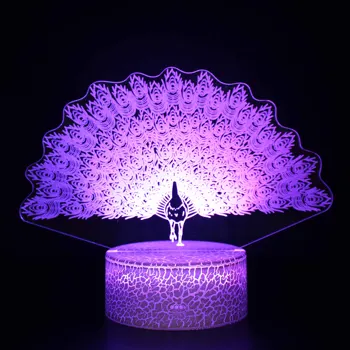 AOSONG Natten LED-Lys Nyhed 3D-lampe Søde Legetøj Gift 7 Farve-Tegnefilm Atmosfære Lampe Til Børn, børneværelset