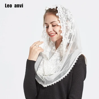 Leo anvi Blonder Infinity scarf kvinder Ivory white Mantille Traditionelle katolske kapel slør, tørklæde og hijab wraps muslimske hijab