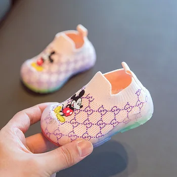 Disney Baby Buksetrold Sko Forår Og Efterår Bløde Bund Mickey Mouse Børn Sneakers Drenge Piger Sport Sko Chaussure Enfant