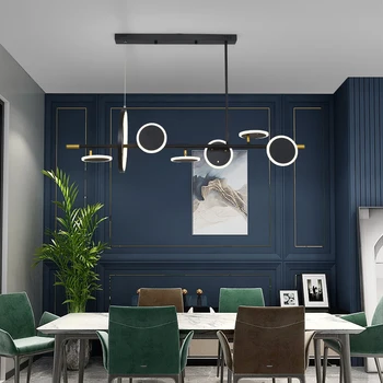 Moderne Enkelt LED Lysekrone Spisestue Strygejern Lange Hængende Lys er en Bar og Restaurant Kreative Pendel-Montering Justere 3 Farver