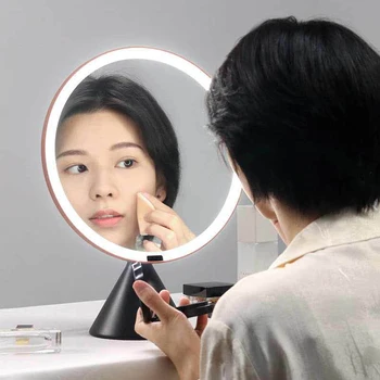 LED Makeup Spejl med Lys HD Store Runde Spejl Intelligent Sensor Fill Light Desktop Skønhed Makeup-Spejl Fyld Lys Spejl