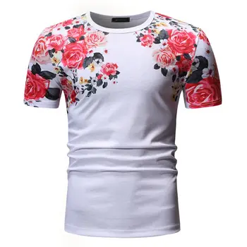 Mænd Kort Ærme T-Shirt til Sommeren Nye Mode 3D Printet Afslappet O-Hals Blomster-Shirts I Forskellige Farver Og Stilarter