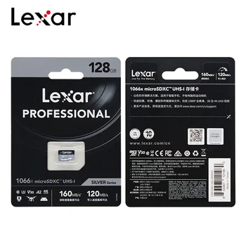 Original Lexar 1066x Hukommelseskort 256 GB 128GB 64GB SDXC Klasse 10 Op til 160 mb/s Micro SD-Kort A2 U3 UHS-jeg V30 TF-Kort til Telefonen