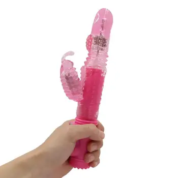 360° G Spot Klitoris Vibrator Silikone Stak Rotation Dildo Dobbelt Fisse Kanin Køn Produkt til Kvinder, Sex Vibration Maskine