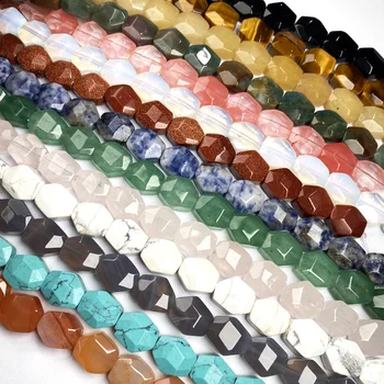 Natursten, Firkantet form Facetteret perler crystal Halvfabrikata Løse perler Til smykker at gøre DIY-Halskæde og Armbånd Tilbehør
