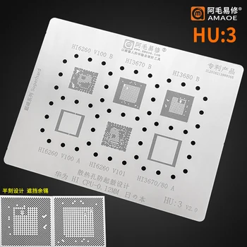 Amaoe BGA reballing stencil Til Huawei HI6260 HI3670 HI3680 CPU RAM Chip Tin Anlæg Netto