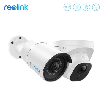 Reolink Sikkerhed Kamera System 8ch PoE NVR 4 stk PoE IP-Kameraer Udendørs HD Videoovervågning Kit 2TB HDD RLK8-520B2D2 5MP