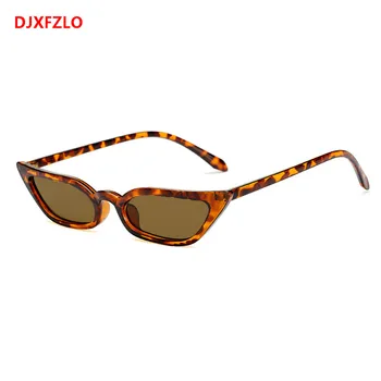 DJXFZLO Nye cat eye solbriller boutique-fashion lille boks briller populære personlighed kvindelige modeller solbriller brand design
