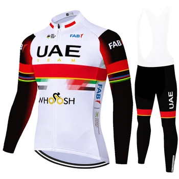 Varm de france UAE trøje 2021 pro team Cykel Toppe Bære Bib pants Åndbar uniformes de ciclismo cykel tøj til mænd