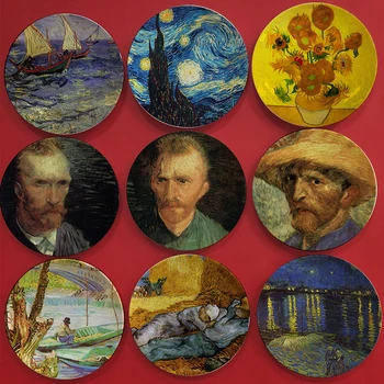 Holland Berømte Maler Vincent Willem Van Gogh-Maleri på Væggen Hænger Dekorative Plader Impressionisme Stil til boligindretning
