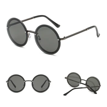 Uindfattede Solbriller Kvinder 2020 Luksus Mærke Runde Sol briller, lunettes de sol femme Nuancer Kvinder Solbrille UV400 zonnebril dames