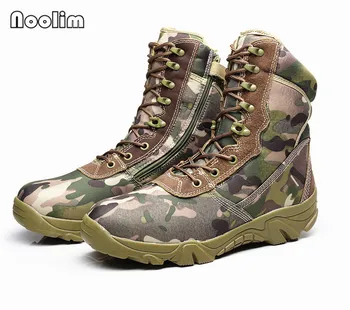 Mænd Desert Camouflage Taktisk Militær Støvler Herre Arbejde Safty Sko Army Støvle Militares Tacticos Shoes Ankel Bekæmpe Støvler
