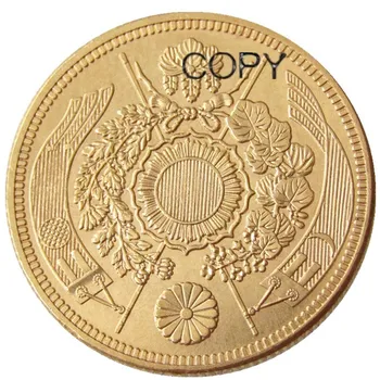 Japan 10 Yen - Meiji 9，10，13 år Mønt Kopi Forgyldt 29.42 mm