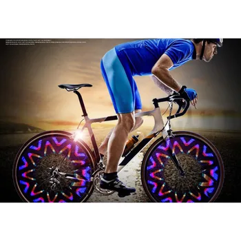 Nye Farverige Cykel Lys Cykel, MTB Hjul på Vejen Talte Lys 42-mønster 32 Farverige LED Vandtæt Cykling Hjul Talte Lys