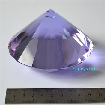 Stor Diamant, 10 cm Lilla Krystal Diamant Engros 1pc Farve 100mm K9 Diamant til Bryllup Hus Dekoration og Fest, Gaver