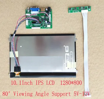 10.1 tommer 1280*800 IPS HDMI Høj Lysstyrke på LCD-med chauffør bord Støtte Raspberry pi WIN7 8 10