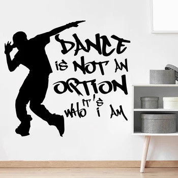 Moderne Street Dance, Hip Hop Wall Sticker Dreng Værelse Børnehave Breakdance Inspirerende Citat Soveværelse Vægoverføringsbillede Vinyl Indretning