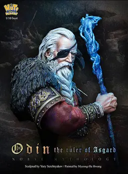 1/10 Odin hersker i Asgård Harpiks Figur Bust GK Magic rolle Film tema ikke-coated Ingen farve