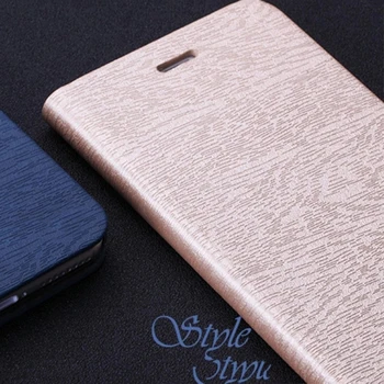 Wood grain PU Læder taske Til Xiaomi Redmi 7A Flip Case Til Xiaomi Redmi 7A Business Phone Taske Tilfælde Blød Silikone bagcoveret