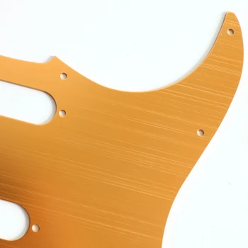 OS, standard 11 af monteringshullerne SSS børstet alumimum guld strat guitar pickguard i Bronze Farve, med skruer