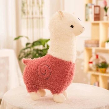 Søde Regnbue Alpaca Bløde Dukke 4 Størrelsen Kawaii Mascot Farverig Pude Udstoppede Dyr Lama Alpacasso Legetøj, Som Børn Gaver