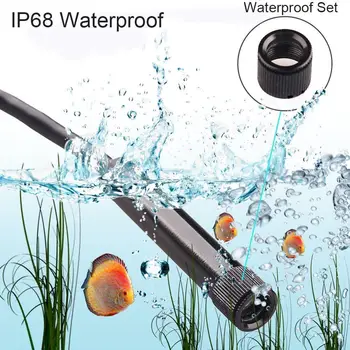 WIFI inspektionskamera HD-1200P 2-10M Mini Vandtæt Svært Tråd Trådløse 8mm 8 LED-Endoskop Kamera for Android, PC, IOS Endoskop