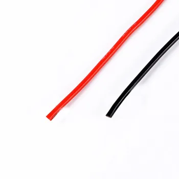18AWG 5m Elektroniske silikonekabler wire Gauge Fleksibel Strandede Kobber Kabler Elektroniske Ledninger 2,5 m rød 2,5 m kabel ledning sort