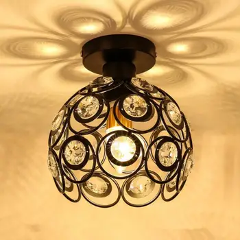 Enkel crystal E27 led pære i Loftet Lyser led-lamper stue høj kvalitet Loft lamper led glans belysning Loft lampe
