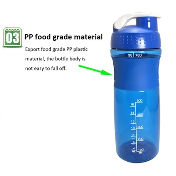 760ML Sport Shaker Flaske Med Piskeris Bold Sport Whey Protein Pulver vandflaske Fitnesscenter, der er BPA-Fri Kraftfuld Vandtæt