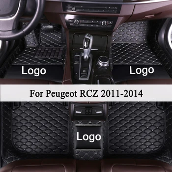 MIDOON Bilens gulv måtter til Peugeot RCZ 2011 2012 2013 Tilpasset automatisk skoindlæg