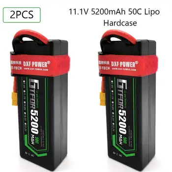 GTFDR 2STK Lipo 3S Batteri 11,1 V 5200mAh 6000mAh 6500mAh 8000mAh 50C 100C 80C 160 C 110C 220C Hardcase Til 1/8 Bil, Lastbil, Båd